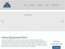 Tablet Screenshot of ckequipmentparts.com